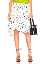 Miaou Cecilia Skirt In Polka Dots,white