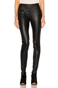 Lanvin Leather Pants In Black