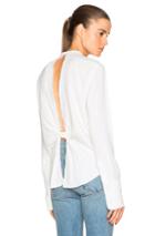 Helmut Lang Back Knot Top In White