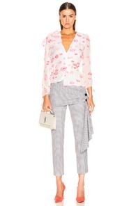 Hellessy Artemis Blouse In Abstract,red,white