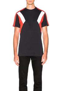 Neil Barrett Retro Modernist Tee In Red,blue