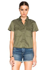 Nlst Military Crop Top In Green