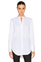 Helmut Lang Dobby Tuxedo Top In White