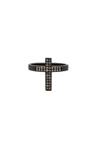 Lynn Ban Pave Cross Ring In Metallics