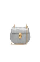Chloe Ayers Small Drew Bag In Gray,animal Print