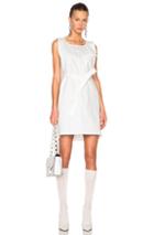 Maison Margiela Belted Gabardine Mini Dress In White
