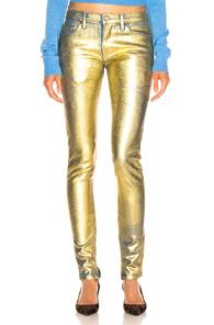 Tre By Natalie Ratabesi Gold Edith Pants In Metallic Gold