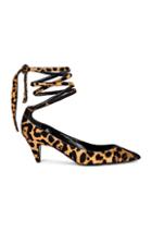 Saint Laurent Charlotte Leopard Kitten Heel In Animal Print,neutral