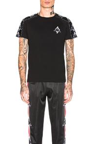Marcelo Burlon X Kappa Tape Tee In Abstract,black