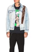 Warren Lotas Unforgiven Lightweight Trucker With Guitar Strap In Denim Light