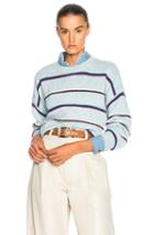 Isabel Marant Etoile Gatlin Thin Striped Alpaca Sweater In Blue,stripes