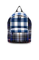 Givenchy Checkered Print Backpack In Blue,checkered & Plaid