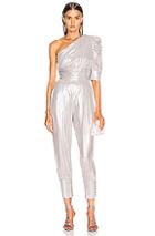 Retrofete Thambi Jumpsuit In Metallic Silver