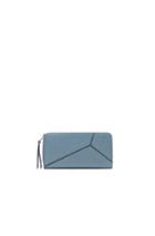 Loewe Puzzle Zip Around Wallet In Blue