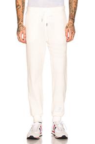 Thom Browne Honeycomb Pique Sweatpants In Cream