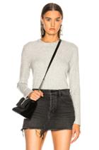 Sablyn Ryder Long Sleeve Cotton Ribbed Tee In Gray