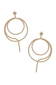 Wassonfine Wire Ring Chandelier Earrings In Metallics