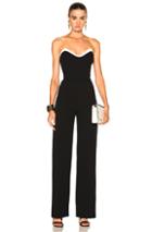 Mugler Technical Cady Bicolor Jumpsuit In Black,white