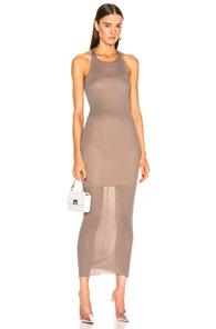 Rick Owens Tank Dress In Brown
