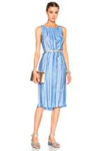 Nina Ricci Fluid Twill Melange Dress In Blue