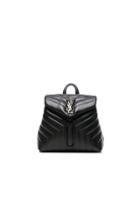 Saint Laurent Small Supple Monogramme Loulou Backpack In Black