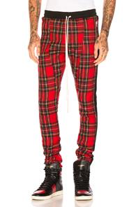 Fear Of God Tartan Wool Plaid Trousers In Red,checkered & Plaid