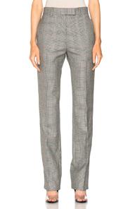 Calvin Klein 205w39nyc Glen Plaid Fine Worsted Wool Trousers In Black,checkered & Plaid