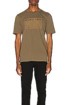 Helmut Lang Patch Tee In Green