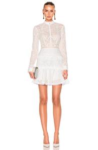 Nicholas Vintage Organdy Dress In White