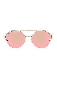 Versace Round Sunglasses In Black,metallic
