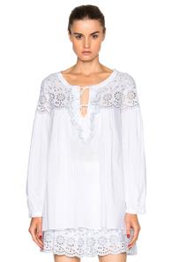 See By Chloe Eyelet Tunic Top In White