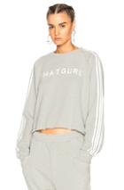 Baja East That Girl Cropped Sweatshirt In Gray