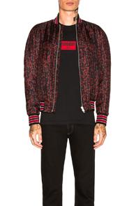 Givenchy Script Bomber In Abstract,black,red