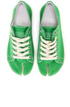 Maison Margiela Low Top Canvas Sneakers In Green