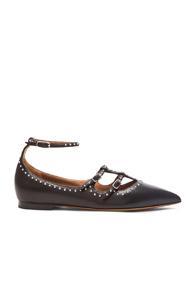 Givenchy Piper Elegant Stud Leather Ballerina Flats In Black