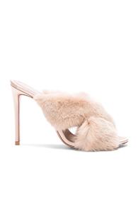 Aquazzura Mink Fur Purr Mules In Neutrals