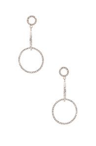 Isabel Marant Circle Drop Earrings In White