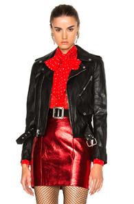 Saint Laurent Studded Motorcycle Jacket In Black