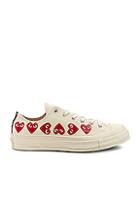 Comme Des Garcons Play Emblem Low Top Sneaker In Novelty,white