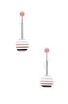 Rachel Comey Jo Earrings In Metallics,stripes,pink