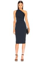 Nicholas Bandage One Shoulder Dress In Blue