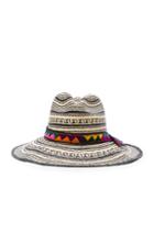 Sensi Studio Colombia Panama Hat In Black,neutrals,geometric Print