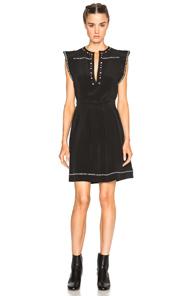 Isabel Marant Fergie Eyelet Embroidery Dress In Black