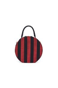 Mansur Gavriel Circle Crossbody In Black,red,stripes