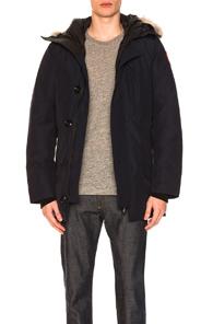 Canada Goose Chateau Parka With Coyote Fur Trim In Blue