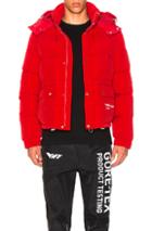 Off-white Quote Puffer In Red