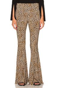 Norma Kamali Fishtail Pant In Animal Print