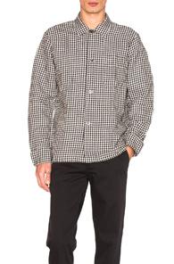 Our Legacy Box Shirt In Black,checkered & Plaid,white