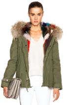 Mr & Mrs Italy Mini Fox Army Parka In Green