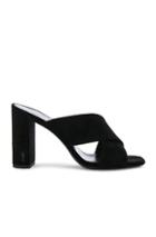 Saint Laurent Loulou Suede Pin Mules In Black